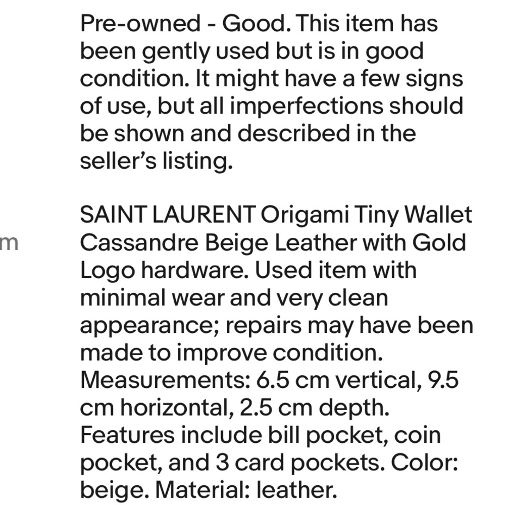 Saint Laurent Taupe Leather Wallet with Gold Logo - Picture 12 of 12